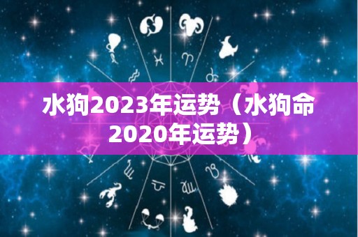 水狗2023年运势（水狗命2020年运势）