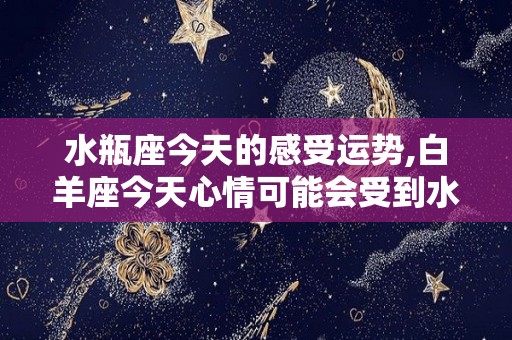 水瓶座今天的感受运势,白羊座今天心情可能会受到水逆的影响，建议不要太相信别人