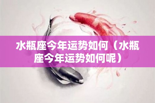 水瓶座今年运势如何（水瓶座今年运势如何呢）