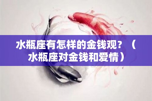 水瓶座有怎样的金钱观？（水瓶座对金钱和爱情）