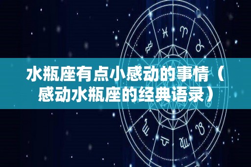 水瓶座有点小感动的事情（感动水瓶座的经典语录）