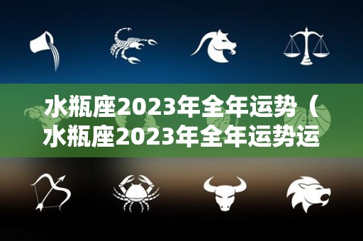 水瓶座2023年全年运势（水瓶座2023年全年运势运程）