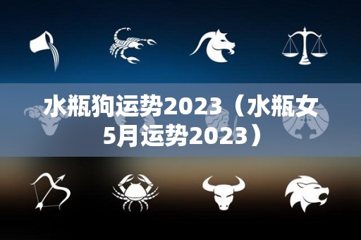 水瓶狗运势2023（水瓶女5月运势2023）