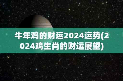 牛年鸡的财运2024运势(2024鸡生肖的财运展望)