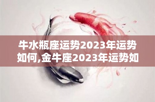 牛水瓶座运势2023年运势如何,金牛座2023年运势如何？