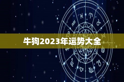 牛狗2023年运势大全