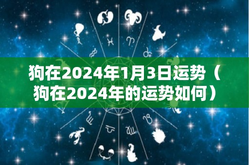 狗在2024年1月3日运势（狗在2024年的运势如何）