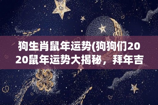 狗生肖鼠年运势(狗狗们2020鼠年运势大揭秘，拜年吉祥话大集合！)