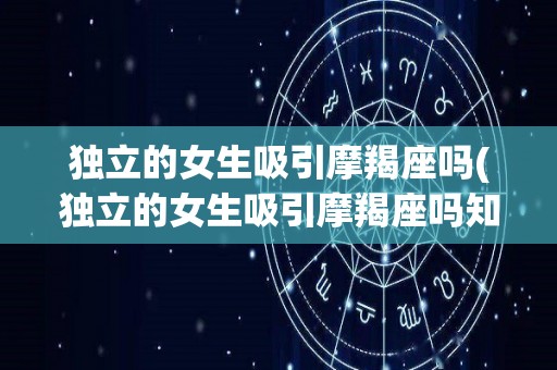 独立的女生吸引摩羯座吗(独立的女生吸引摩羯座吗知乎)