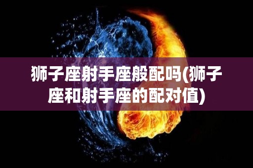 狮子座射手座般配吗(狮子座和射手座的配对值)