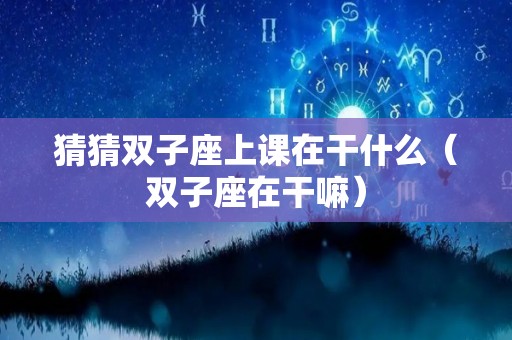 猜猜双子座上课在干什么（双子座在干嘛）