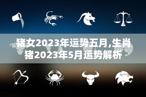 猪女2023年运势五月,生肖猪2023年5月运势解析