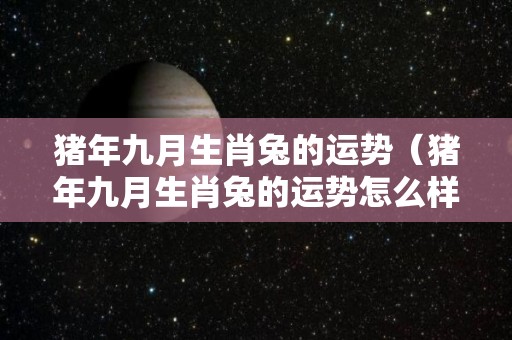 猪年九月生肖兔的运势（猪年九月生肖兔的运势怎么样）