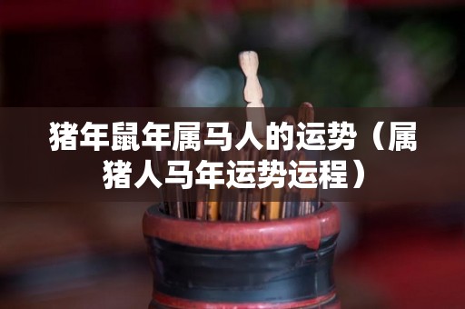 猪年鼠年属马人的运势（属猪人马年运势运程）