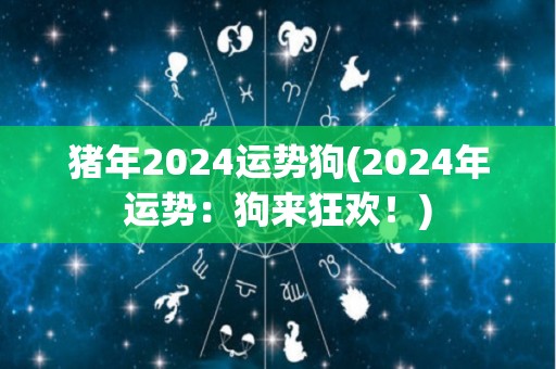 猪年2024运势狗(2024年运势：狗来狂欢！)