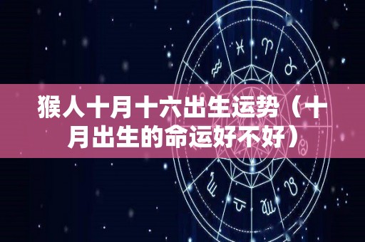 猴人十月十六出生运势（十月出生的命运好不好）