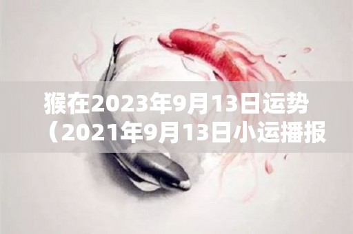 猴在2023年9月13日运势（2021年9月13日小运播报）