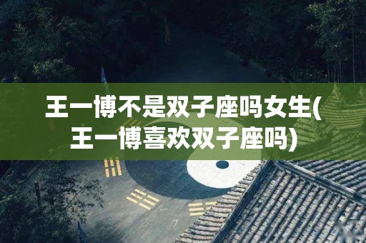 王一博不是双子座吗女生(王一博喜欢双子座吗)