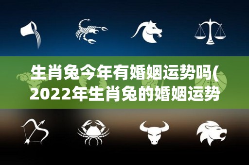生肖兔今年有婚姻运势吗(2022年生肖兔的婚姻运势如何？)