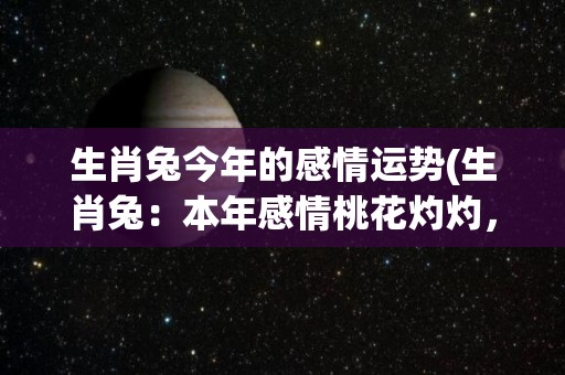 生肖兔今年的感情运势(生肖兔：本年感情桃花灼灼，情感生活温馨甜蜜)