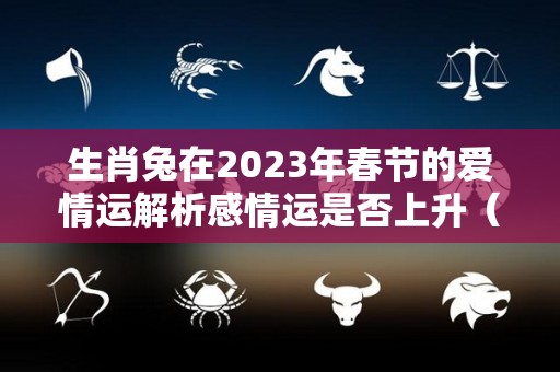 生肖兔在2023年春节的爱情运解析感情运是否上升（生肖兔在2023年的运势以及注意月份）