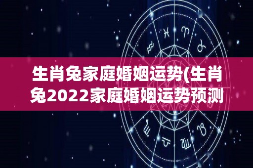 生肖兔家庭婚姻运势(生肖兔2022家庭婚姻运势预测)