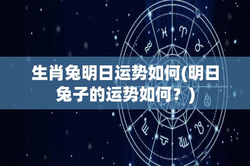 生肖兔明日运势如何(明日兔子的运势如何？)