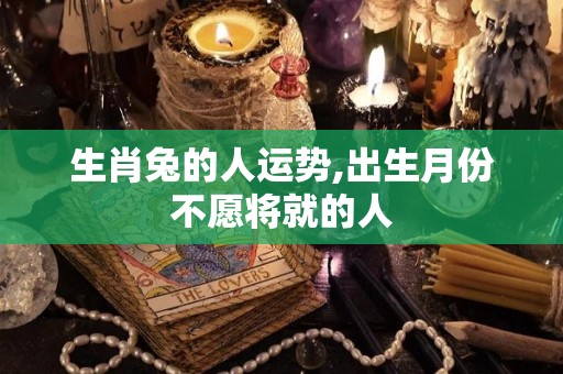 生肖兔的人运势,出生月份不愿将就的人
