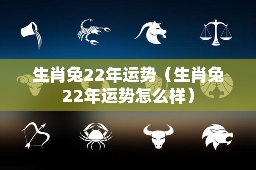 生肖兔22年运势（生肖兔22年运势怎么样）