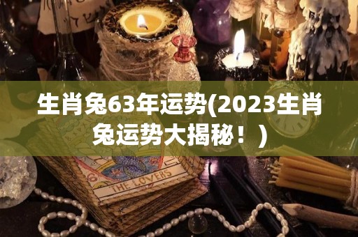 生肖兔63年运势(2023生肖兔运势大揭秘！)