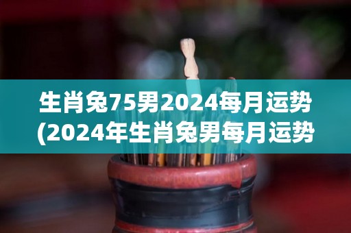 生肖兔75男2024每月运势(2024年生肖兔男每月运势详解)