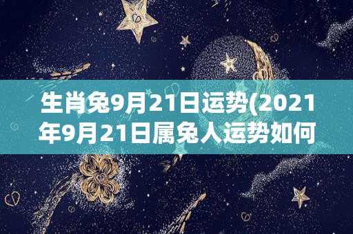 生肖兔9月21日运势(2021年9月21日属兔人运势如何？本日运势解析！)