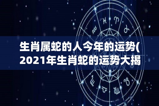 生肖属蛇的人今年的运势(2021年生肖蛇的运势大揭秘！)