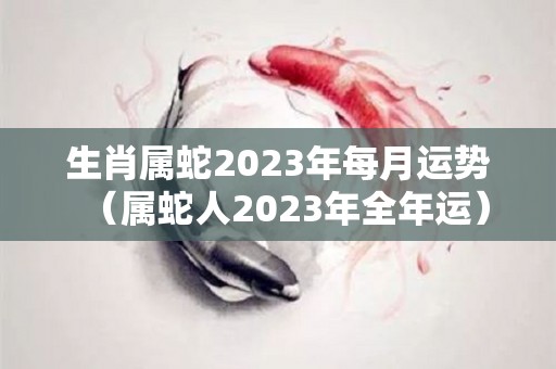 生肖属蛇2023年每月运势（属蛇人2023年全年运）