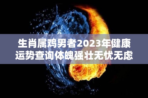 生肖属鸡男者2023年健康运势查询体魄强壮无忧无虑（属鸡2023年运势详解全年运程完整版）