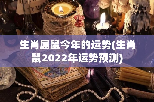 生肖属鼠今年的运势(生肖鼠2022年运势预测)