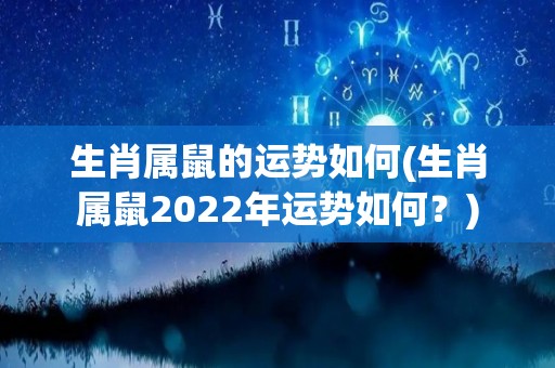 生肖属鼠的运势如何(生肖属鼠2022年运势如何？)