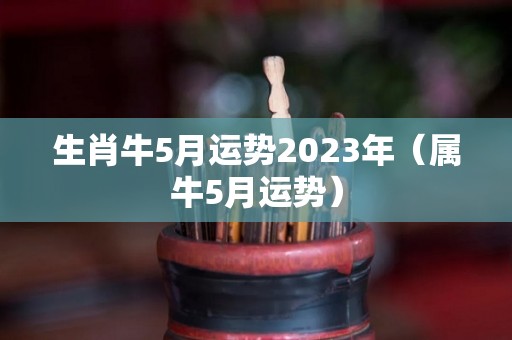 生肖牛5月运势2023年（属牛5月运势）