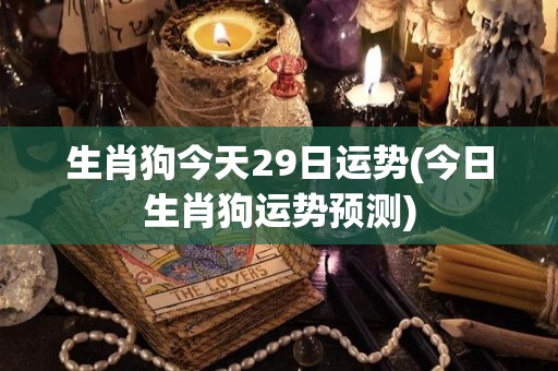 生肖狗今天29日运势(今日生肖狗运势预测)