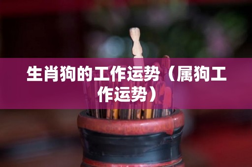 生肖狗的工作运势（属狗工作运势）