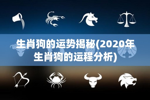 生肖狗的运势揭秘(2020年生肖狗的运程分析)