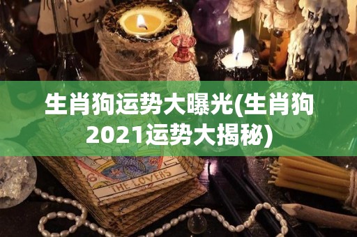 生肖狗运势大曝光(生肖狗2021运势大揭秘)