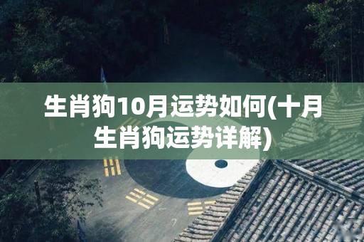 生肖狗10月运势如何(十月生肖狗运势详解)
