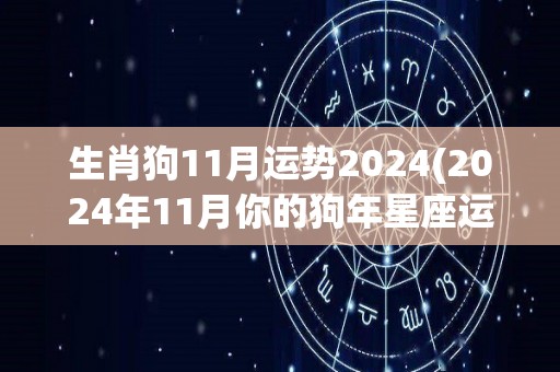 生肖狗11月运势2024(2024年11月你的狗年星座运势如何？)