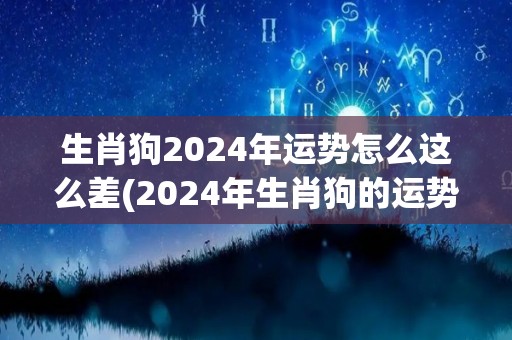 生肖狗2024年运势怎么这么差(2024年生肖狗的运势不太乐观)