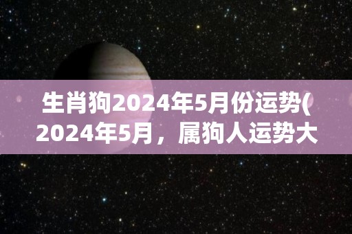 生肖狗2024年5月份运势(2024年5月，属狗人运势大好！)