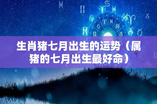生肖猪七月出生的运势（属猪的七月出生最好命）