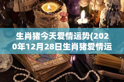 生肖猪今天爱情运势(2020年12月28日生肖猪爱情运势及建议)