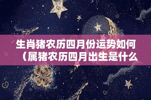 生肖猪农历四月份运势如何（属猪农历四月出生是什么命）