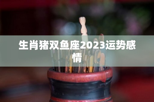 生肖猪双鱼座2023运势感情